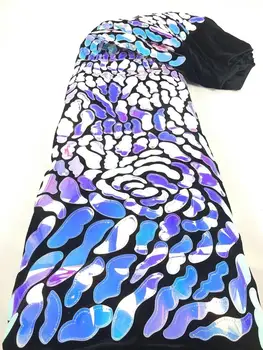 

hot sales Nigerian wedding lace Popular soft African Laser Sequin lace velet lace fabric For Auturn winter party long Dresses