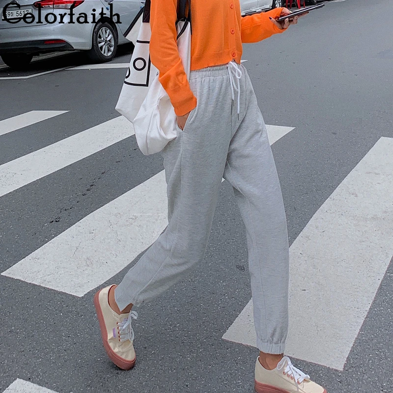 Colorfaith New 2020 Spring Autumn Women Harem Pants Irregular Casual Pockets Sports joggers Lace Up Ankle-Length Trousers P1003 Colorfaith New 2020 Spring Autumn Women Harem Pants Irregular Casual Pockets Sports joggers Lace Up Ankle-Length Trousers P1003