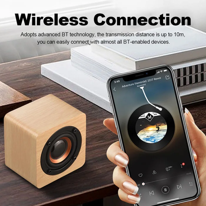 Портативный ретро деревянный Bluetooth динамик мини открытый беспроводной бас громкий динамик Многофункциональный LHB99