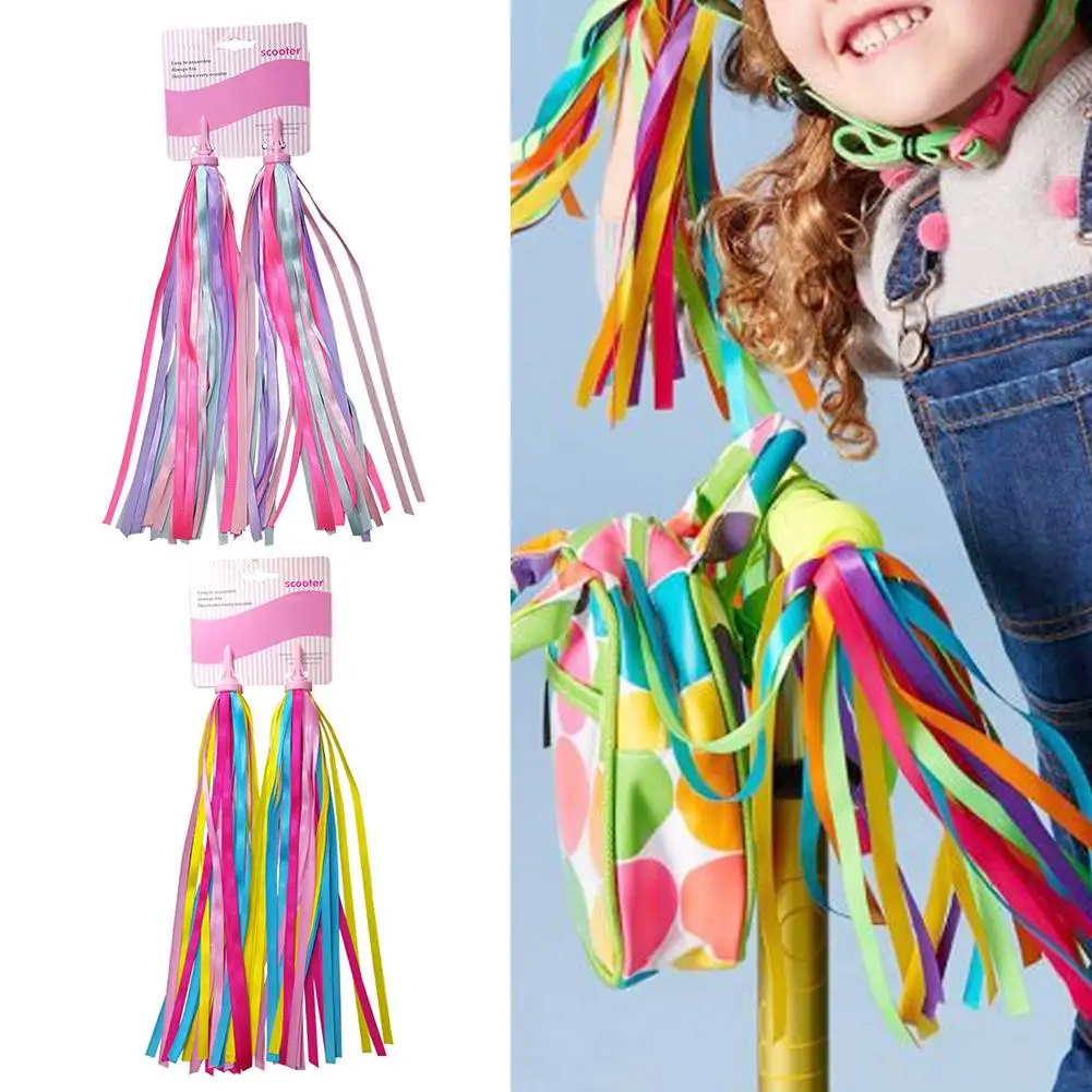 Child Bike Handlebars Streamers Colorful Streamers Scooter Bike Handlebars Tassel Ribbons Accessories Bicycle Handlebar Bicycle Handlebar Tassels