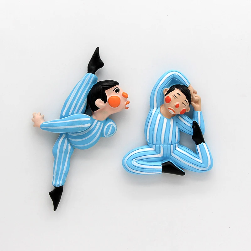 Cartoon character 3d fridge magnets refrigerator stickers Mona Lisa girl swimming girl pearl earrings stickers home decoration