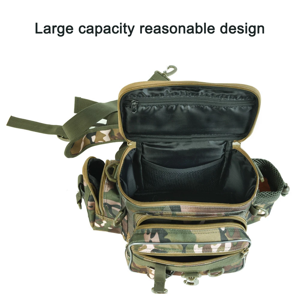 LEO камуфляж новая Рыболовная Сумка большой емкости многофункциональная приманка рыболовные снасти пакет Открытый сумки на плечо 16*17*34 см