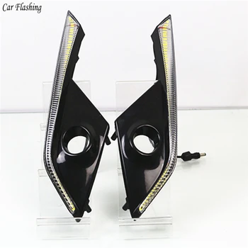 

CSGJMY 2pcs for Mazda CX-3 CX3 2015 2016 2017 2018 Driving DRL Daytime Running Light fog lamp Relay LED Daylight Car styling