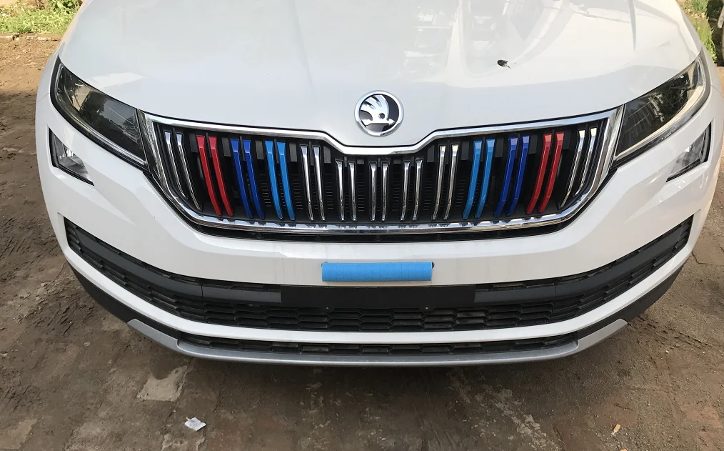 Lsrtw2017 для Skoda Kodiaq Karoq Gt, автомобильная передняя решетка, средняя сетчатая отделка, накладки для интерьера, аксессуары, декоративные