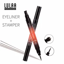 LULAA Double-ended stamp eyeliner triangle/pentagon seal Waterproof Eyeliner black/brown long lasting eye liner makeup TSLM1