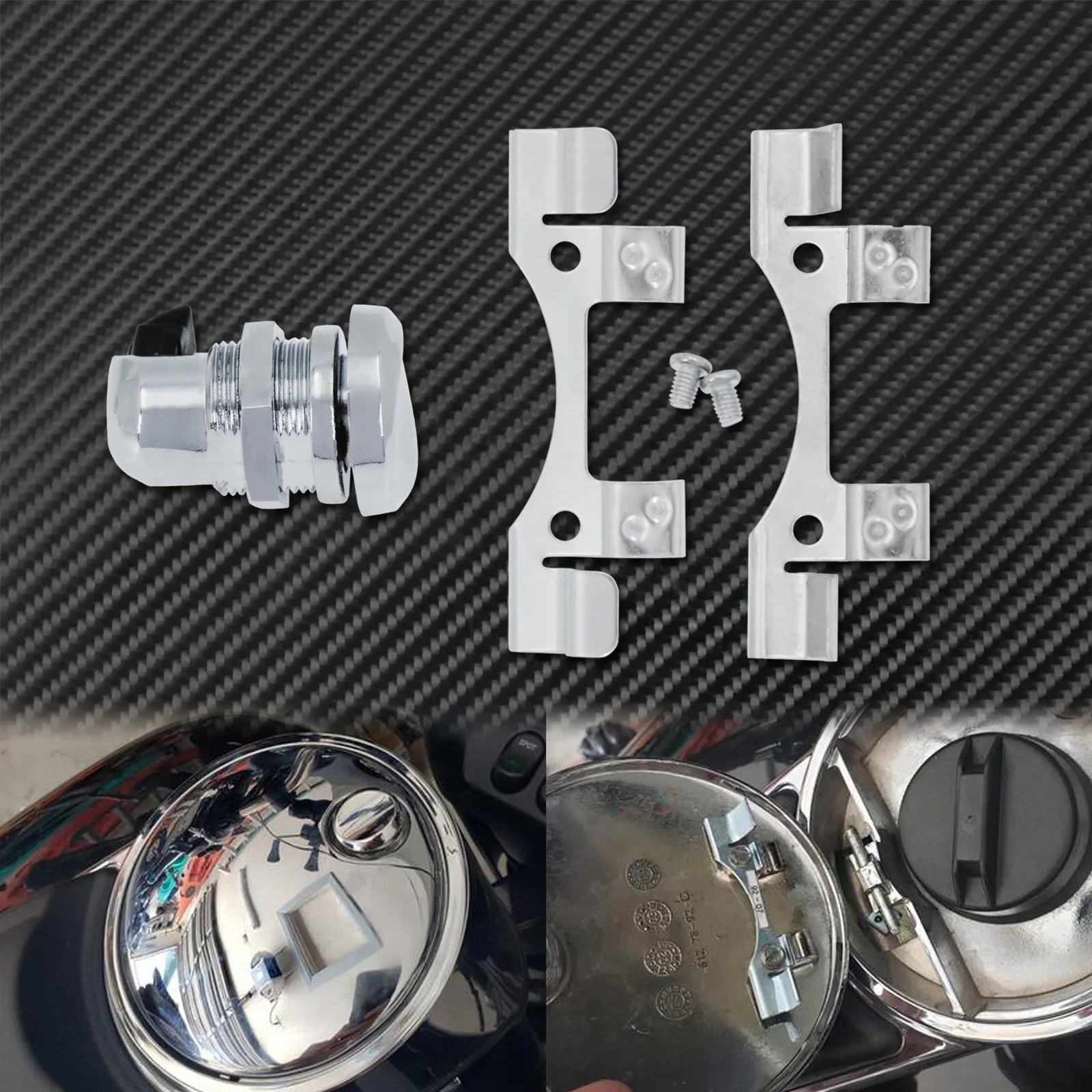 Motorcycle Push Button Fuel Door Latch Oil Gas Tank Cap For Harley