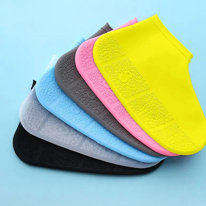 

1pair Silicone Anti-slip Waterproof Shoe Cover Reusable Rain Boot Motorcycle Bike Overshoe for Men Women