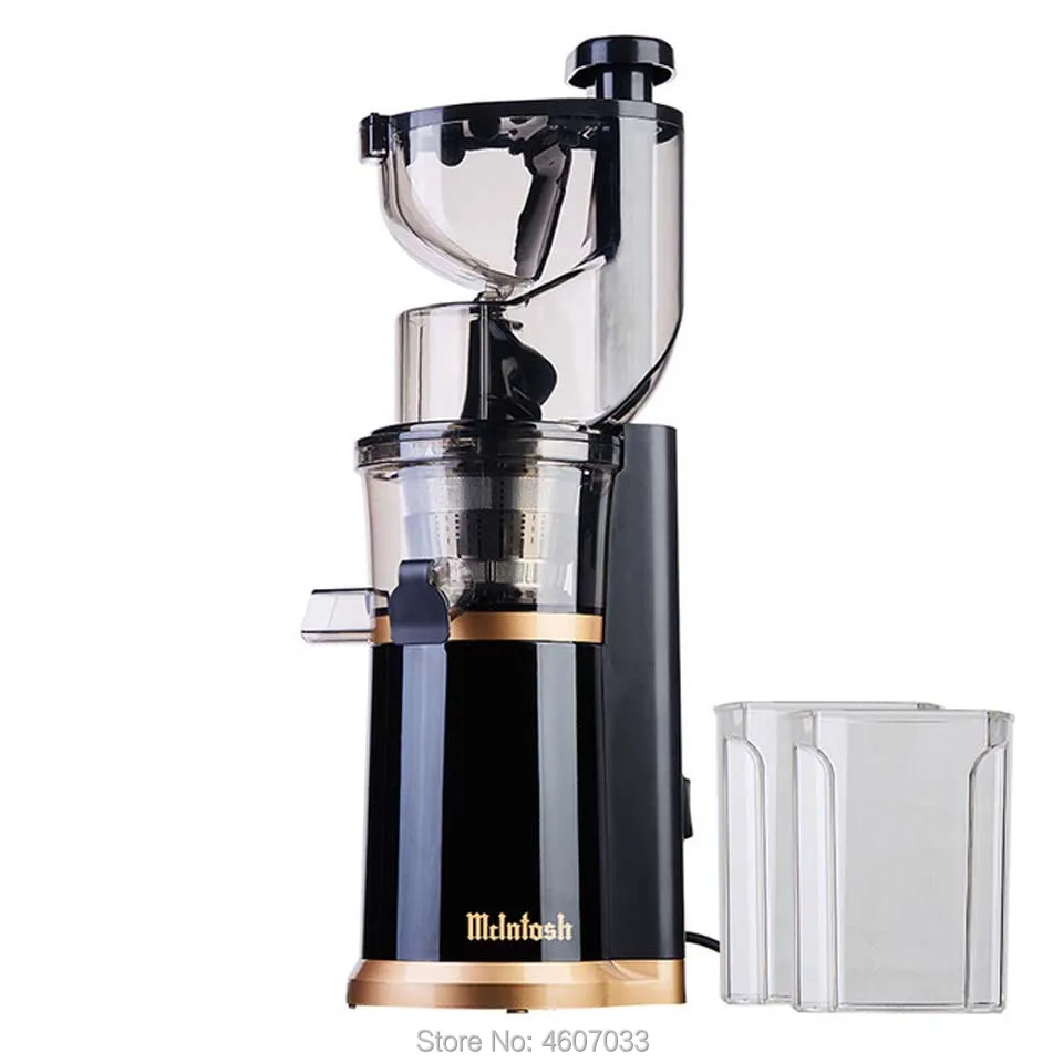 

low speed Large Wide Mouth Feeding Chute Whole Apple orange Slow Juicer Fruit Vegetable nutrition Juice Extractor Squeezer 220v