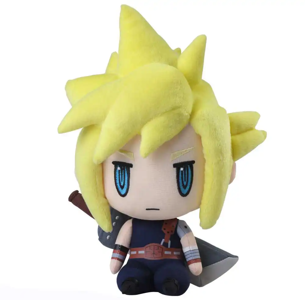 26 5cm Japanese Original Anime Figure Final Fantasy Cloud Strife Q Version Anime Plush Toy Stuffed Toy Movies Tv Aliexpress