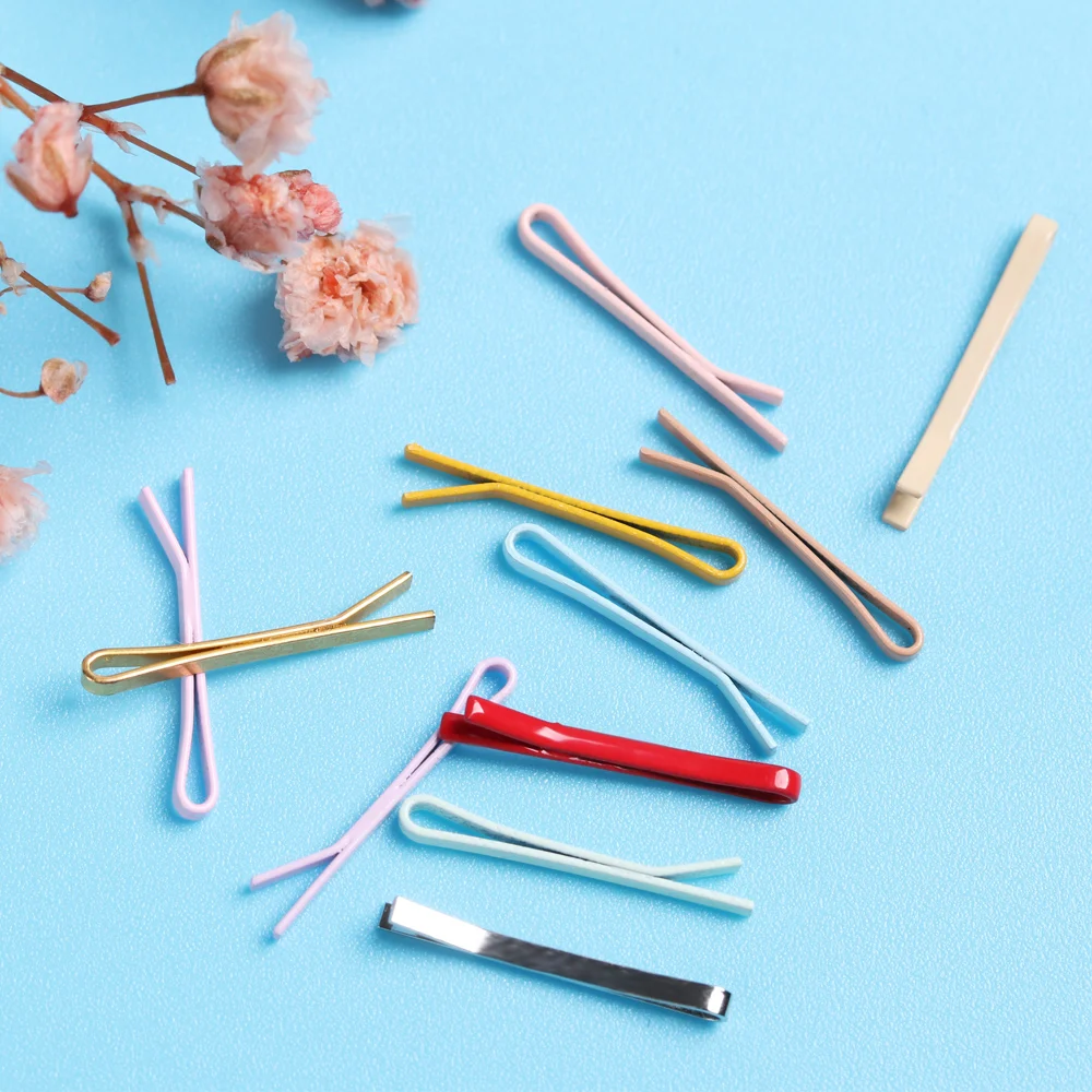 Doll Accessories 10Pcs 1.1/1.5CM Doll Mini Hair Clip Metal Headclip Cute Doll Hairpin Headwear Girl Birthday Gift Children DIY