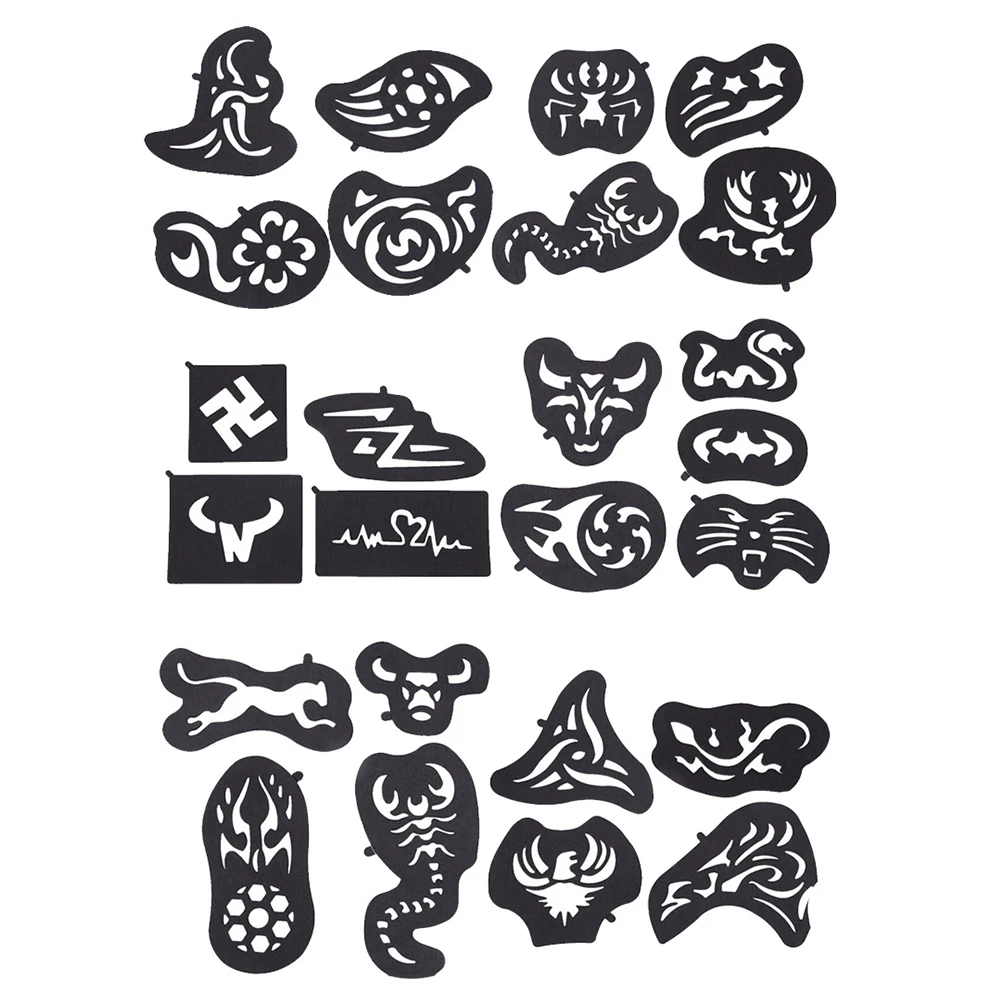 25 pcs Hair stencil for tattoos carved hairs men patterns salon Barber tool High Quality |