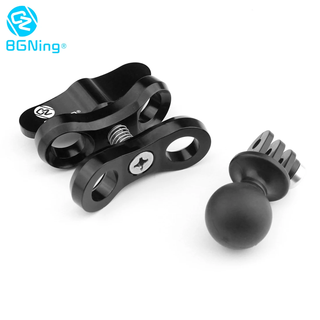 BGNing 다이빙 조명 볼 나비 클립 암 클램프 마운트, ABS 볼 베이스 어댑터 포함, GOPRO Max 9 8 7, AKASO EK7000 카메라용
