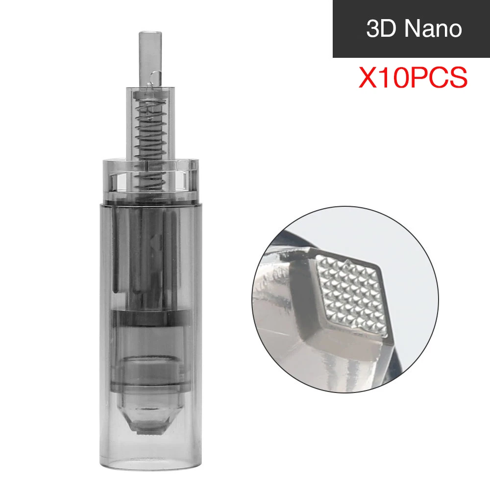 3DNano Pins Электрический Ultima A7 Dr. pen микро иглы штамп Дерма иглы терапия система прокатки инструмент с 2 шт 12pin микроиглы новая ручка - Цвет: 3DNano Pins