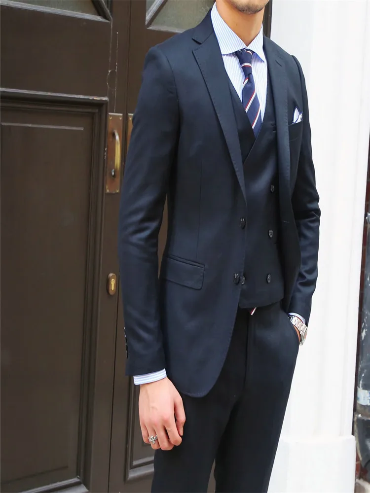 

Custom Made 3 Piece Suits Mens Wedding Suits Groom Tuxedos Formal Occasion Suits