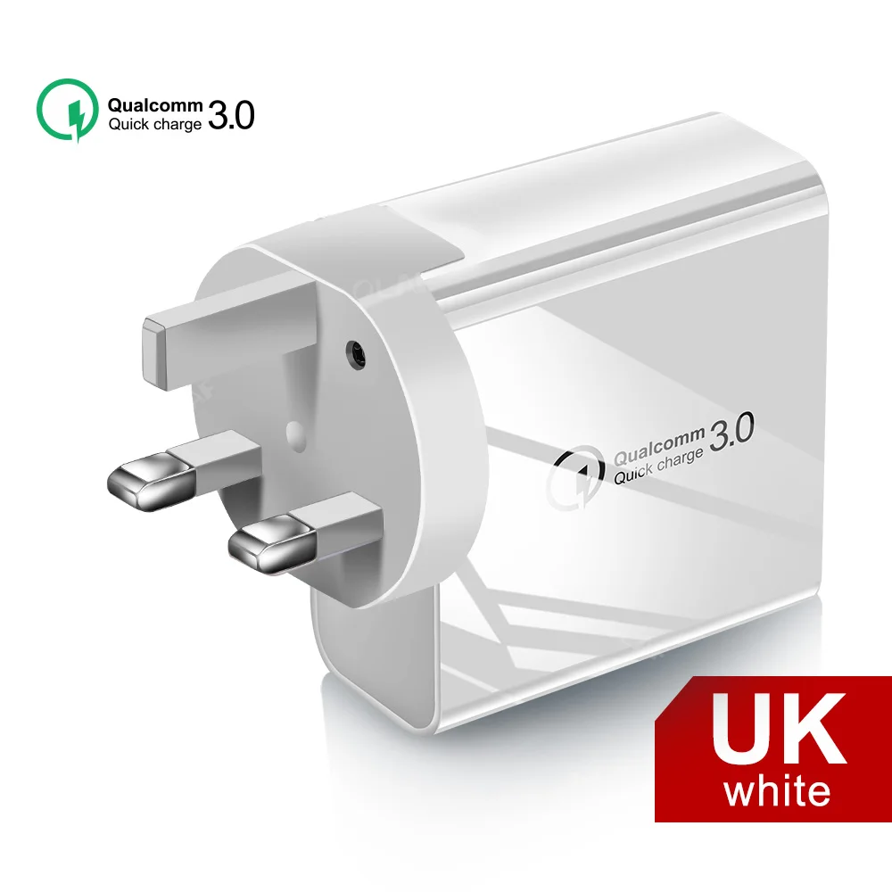 UK Plug 48 Вт Быстрая зарядка 3,0 PD USB зарядное устройство для iPhone 11 Pro Max samsung huawei Phone быстрое настенное зарядное устройство EU US UK мульти подключить usb-адаптер - Тип штекера: UK Plug