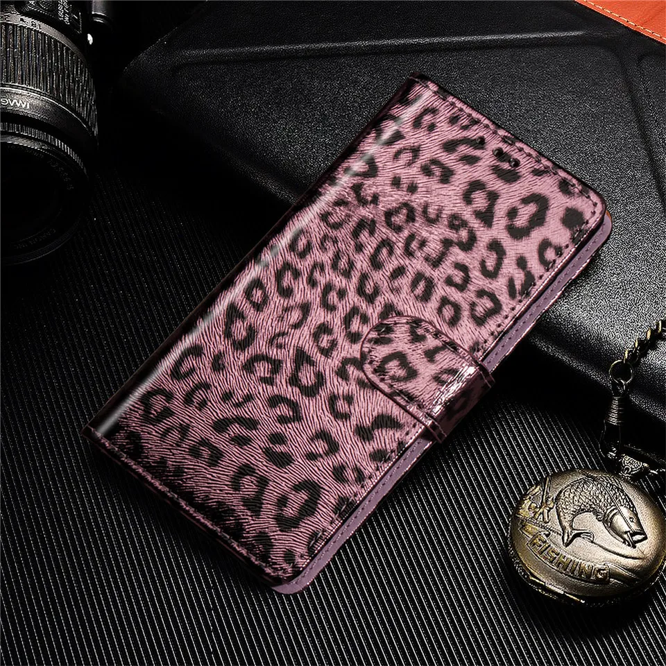 Крутой женский кожаный бумажник флип леопардовый чехол для Apple iPhone X XR coque XS max