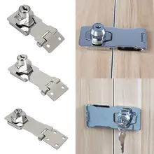 Портативный алюминиевый сплав замок для шкафа пряжки замок для ящика замки окна нержавеющая сталь болт бытовой прочный Серебряный