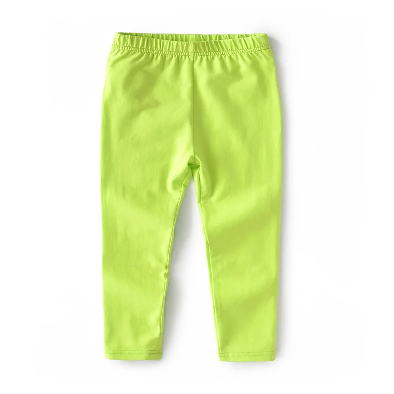 SVELTE/Детские однотонные штаны-шаровары из вискозы для девочек 2-7 лет; эластичные леггинсы для девочек; повседневные брюки - Цвет: Light Green