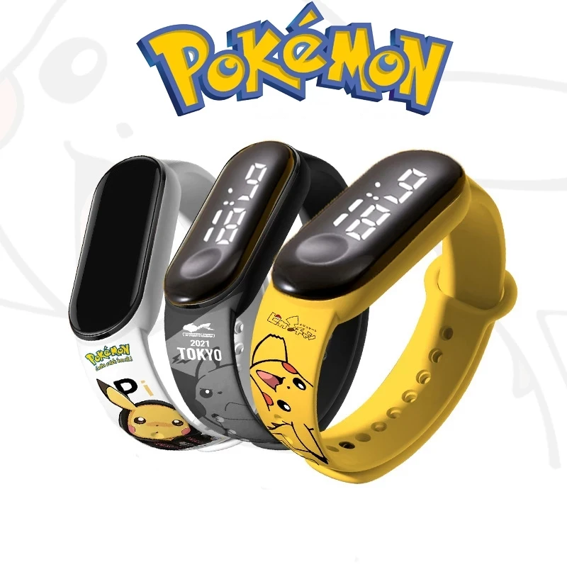 子供のためのポケモン電子時計 漫画のデジタル Ledディスプレイ 防水 おもちゃ ギフト Null Aliexpress