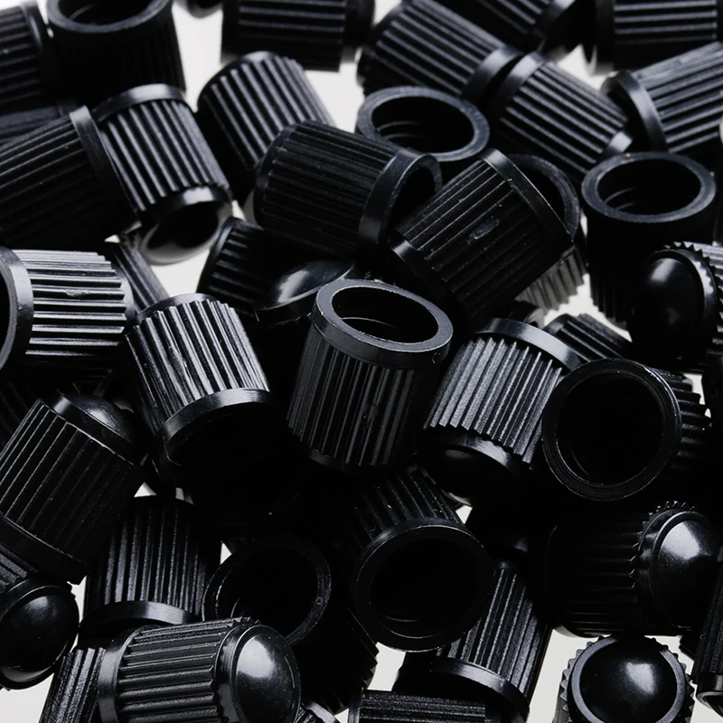 

New 100x Plastic Auto Car Bike Motorcycle Truck wheel Tire Valve Stem Caps Black