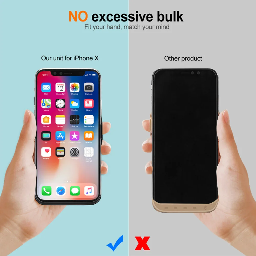 10000 мА/ч для iphone X, чехол с аккумулятором, Смарт, высокое качество, зарядное устройство, подставка для телефона, для iphone x, внешний аккумулятор