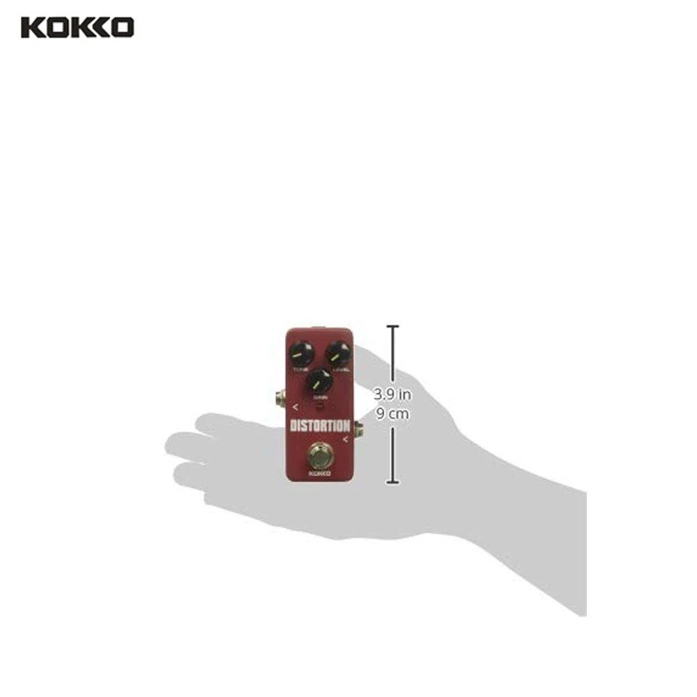 Мини-гитарная педаль KOKKO FDS2 с искажением, портативная гитарная педаль с эффектом, алюминиевый сплав, настоящий обход, гитарные части и аксессуары