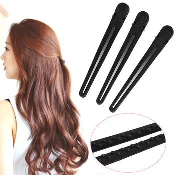 

3/6/9 pcs Black Butterfly Hairdressing Claw Section Clamps Hair Clips Alloy Plastic Pro Cutting Salon Fix Hair Styling Tools
