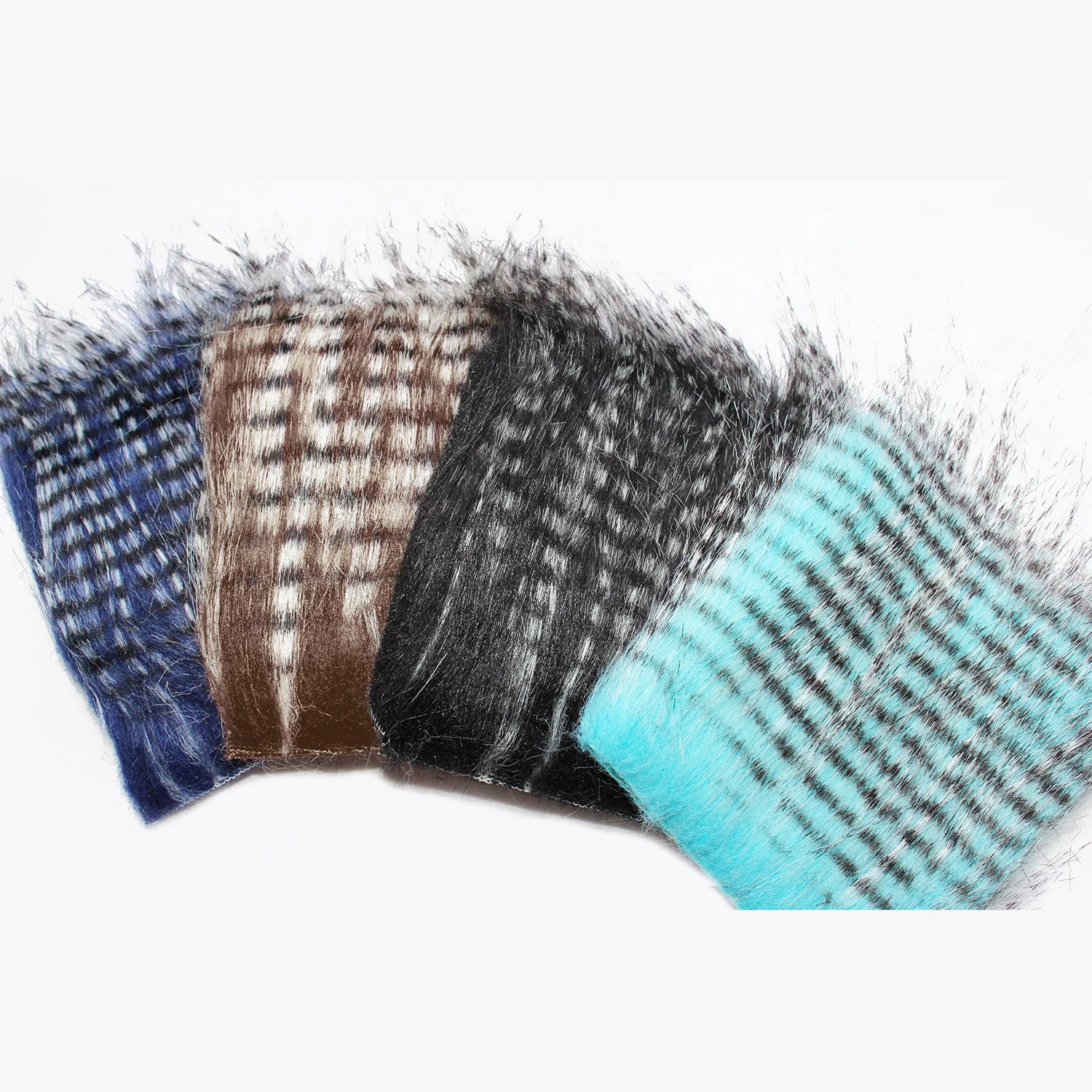 8 pcs UV Colors Furabou Long Hair Craft Fur Synthetic Fiber Fly Tying Materials 