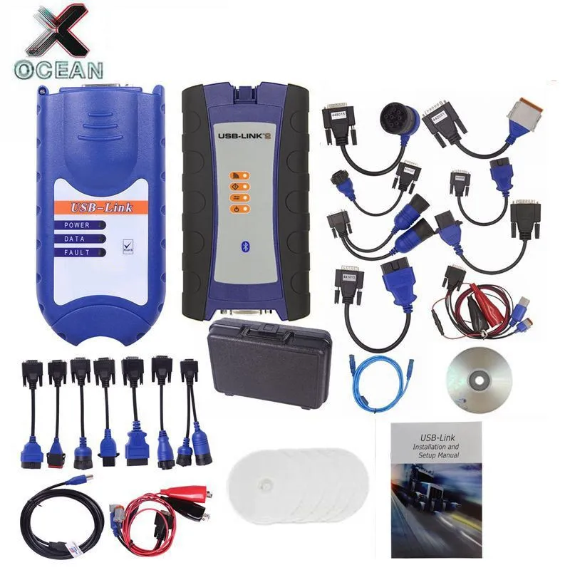 Skup NEXIQed 2 125032 łącze USB diagnostyka ciężarówki NEXIQed łącze USB ze wszystkimi instalatorami Nexiqed2 USB Bluetooth opcjonalny skaner Heavy Duty