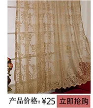 Manufacturers Direct Selling Coffee Color Embroidery Mesh Curtains Wholesale Amazon Ready-made Curtain Currently Available Suppo