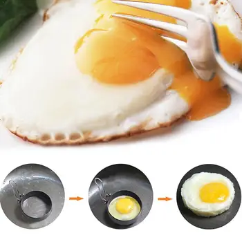 

1pc Silicone Fried Egg Mold with Handle Multipurpose Round Molds Cakes/Pancake Tools Cooking Patties/Crab Burger For Begine P3B2