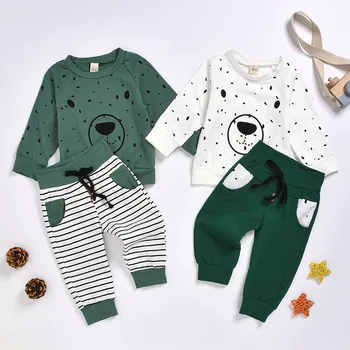 

Newborn Baby Clothes Kids Clothes Set Baby Boy Clothes Cartoon Bear Sweatshirt Tops+ Pants Girls Boys Outfits Set roupa infantil