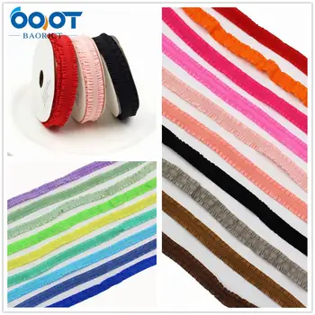 

10yards 5/8'' Bilateral flower Ribbon Elastic Foldover Elastics Stretch Hair Ties Headbands for Girls Hair Bow E-20519-1182