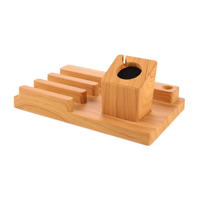 

4 Usb Charging Docks Wood Charging Stand Can Be Used for Multiple Devices for Iphone/Samsung