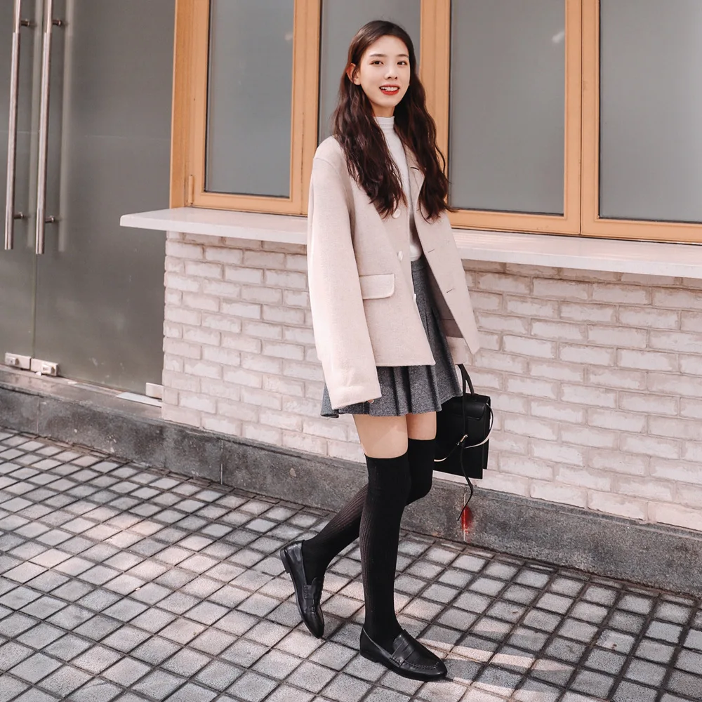

Short Woolen Jacket 2019 Spring New Style Korean-style WOMEN'S Wear Retro CHIC-Style Single-Breasted Thin Woolen Cloth Short Coa