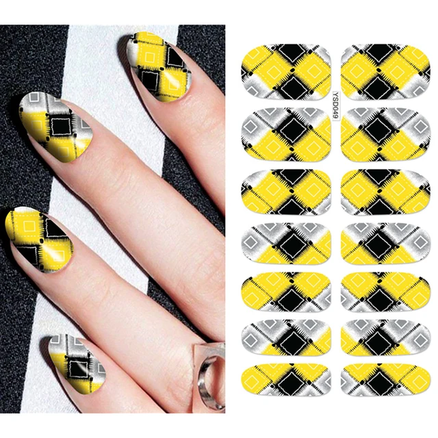 Nail Stickers For Nails Sliders 3D Color Water Transfer Nail Sticker Creativity Decoration Art Necklace Pattern Dreamcatcher YSD049