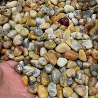 Natural crazy agate quartz crystal stone rolling bulk stone DIY decoration 1
