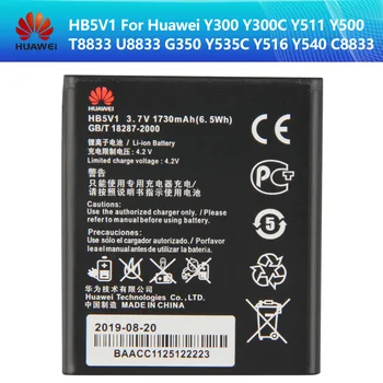 

Huawei HB5V1 Original Battery For Huawei Y300 Y300C Y511 Y500 T8833 U8833 G350 Y535C Y516 Y540 C8833 1730mAh Replacement Battery
