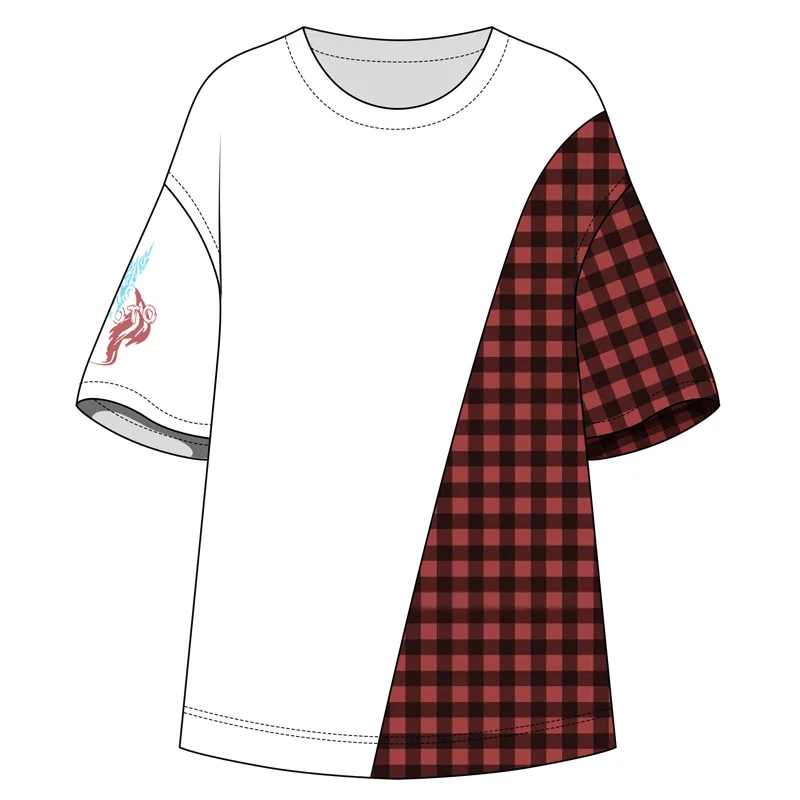 Аниме Boku No MY HERO Academy Todoroki Shoto футболка хлопковые клетчатые брюки уличная хип-хоп классная спортивная одежда топ костюмы для косплея - Цвет: T-shirt