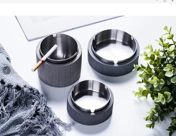 

Circular Cigarette Gadgets Cement Cigar Ashtray Single Cigarette Holder Round Ash Slot Tobacco Cigarette Ashtray Gift Box