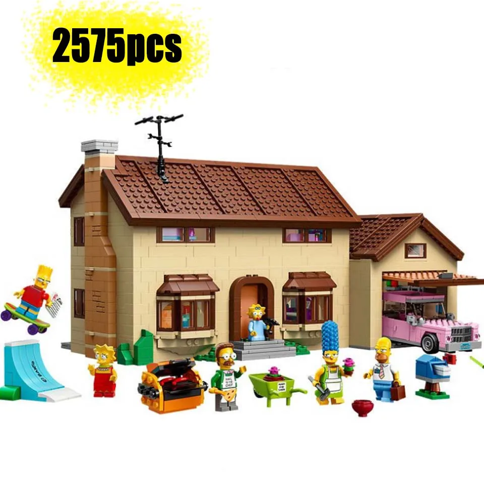 Lego Com Mattoncini Casa Simpson House Con 6 Personaggi Homer Marge Lisa Bart Ebay