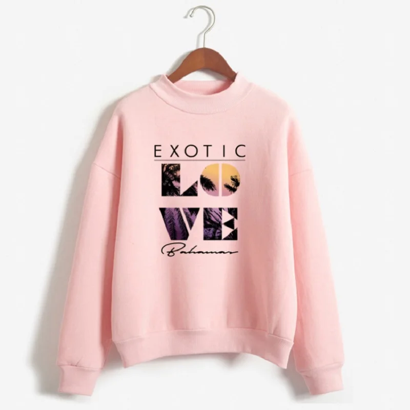 Fashion Women Tops Sweatshirts Spring 2020 Loose Ladies Print White Pullover Long Sleeve O-Neck Streetwear Pink Sweatshirt |