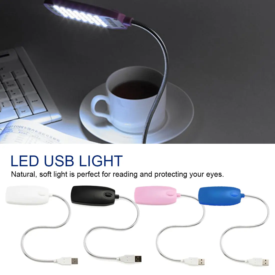

USB Led Table Lamp Adjustable Book Light Night Bright Reading Light 28LEDs Lamp Eye Protection Study Desk Lamp