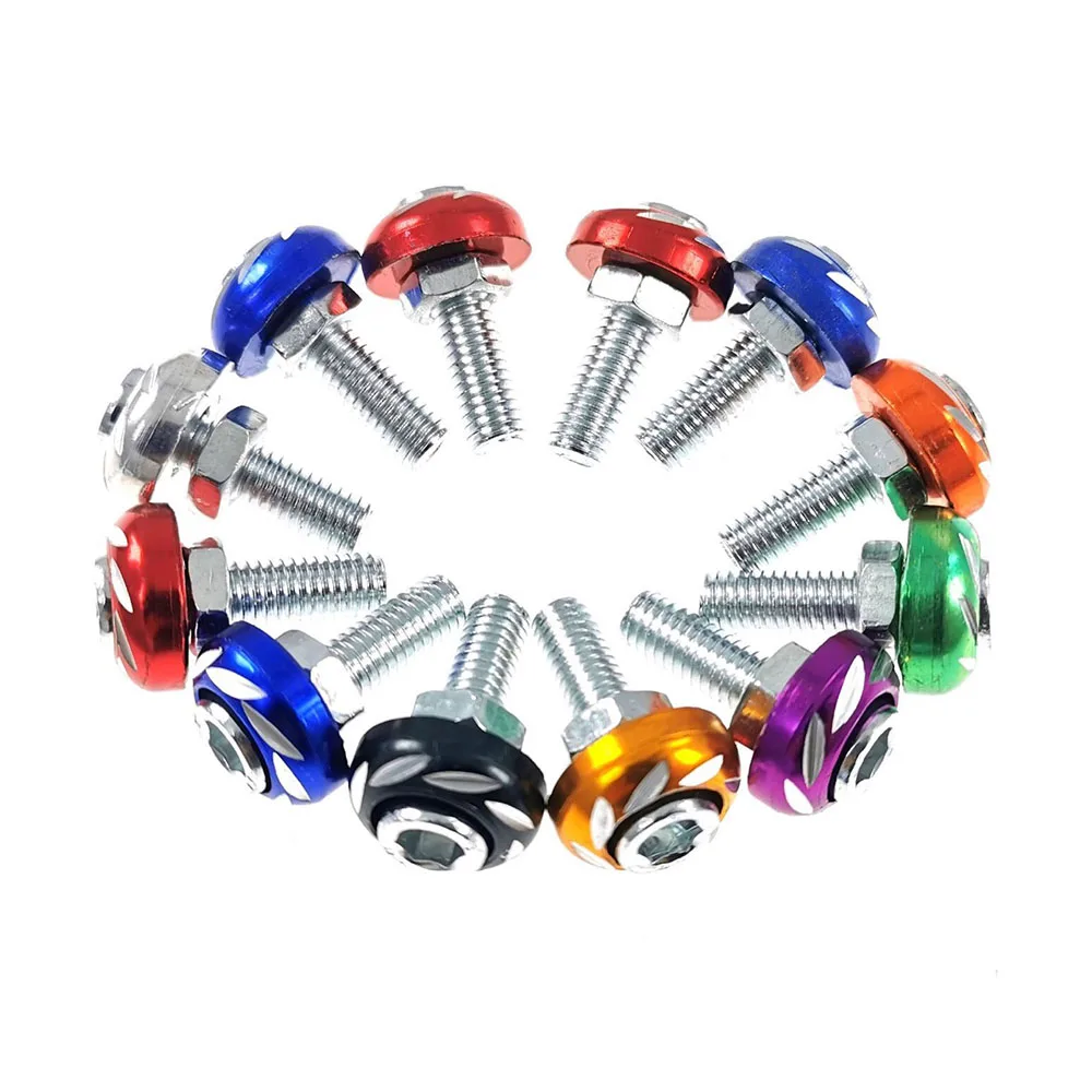 Universal 4pcs Thread License Plate Frame Bolts Screws For Car Truck