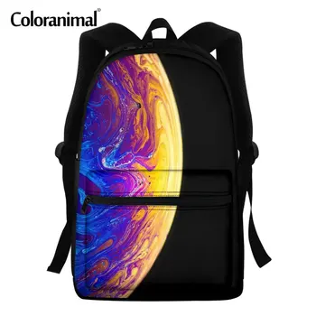 

Coloranimal Customized fashion backpack boys schoolbags Graffiti Planet child mochila bag kids back pack infantil school bags