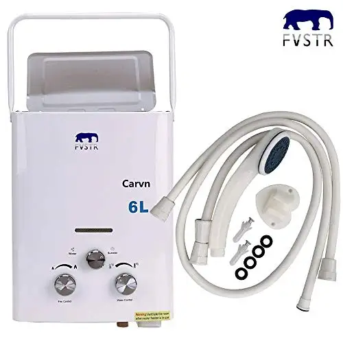 Calentador de agua caliente sin tanque, 6L, 12 KW, LPG, RV, camping, Gas propano, aprobado por CE