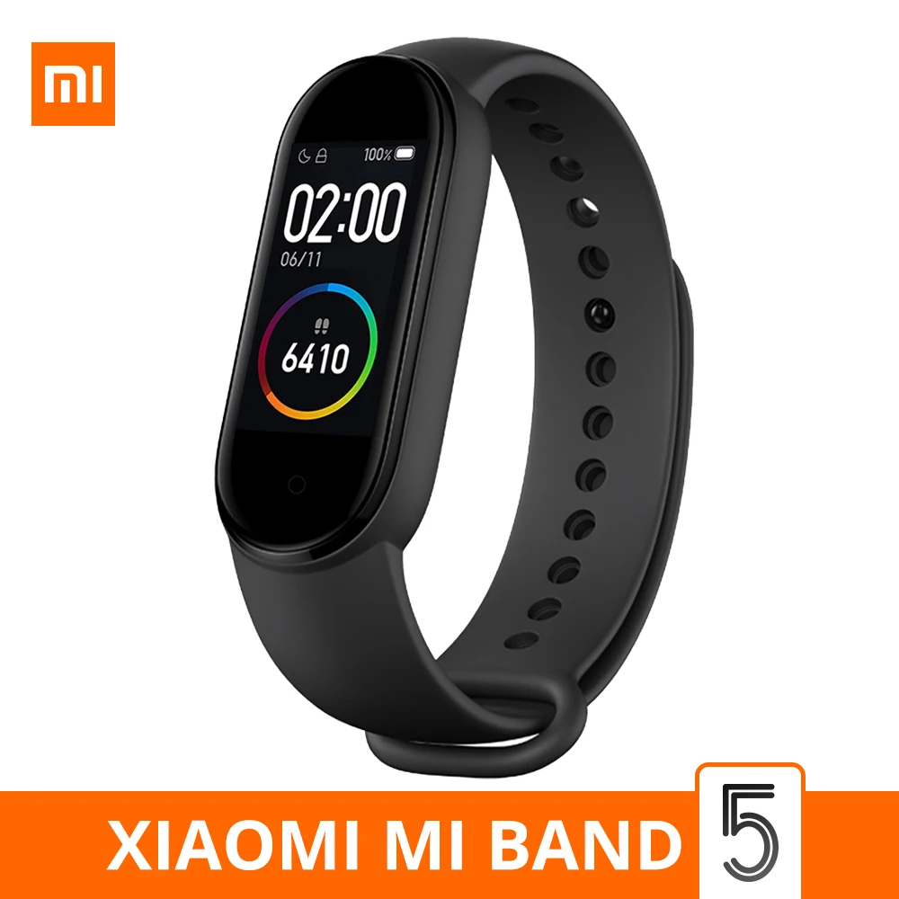 Смарт браслет Xiaomi Mi Band 5 фитнес трекер с AMOLED экраном 4 цвета