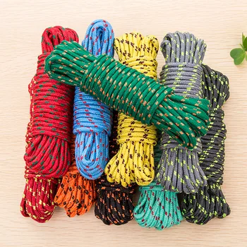 

10m Colorful Multifunction Nylon Washing Clothes Line Rope Clothesline String Hangers and Racks