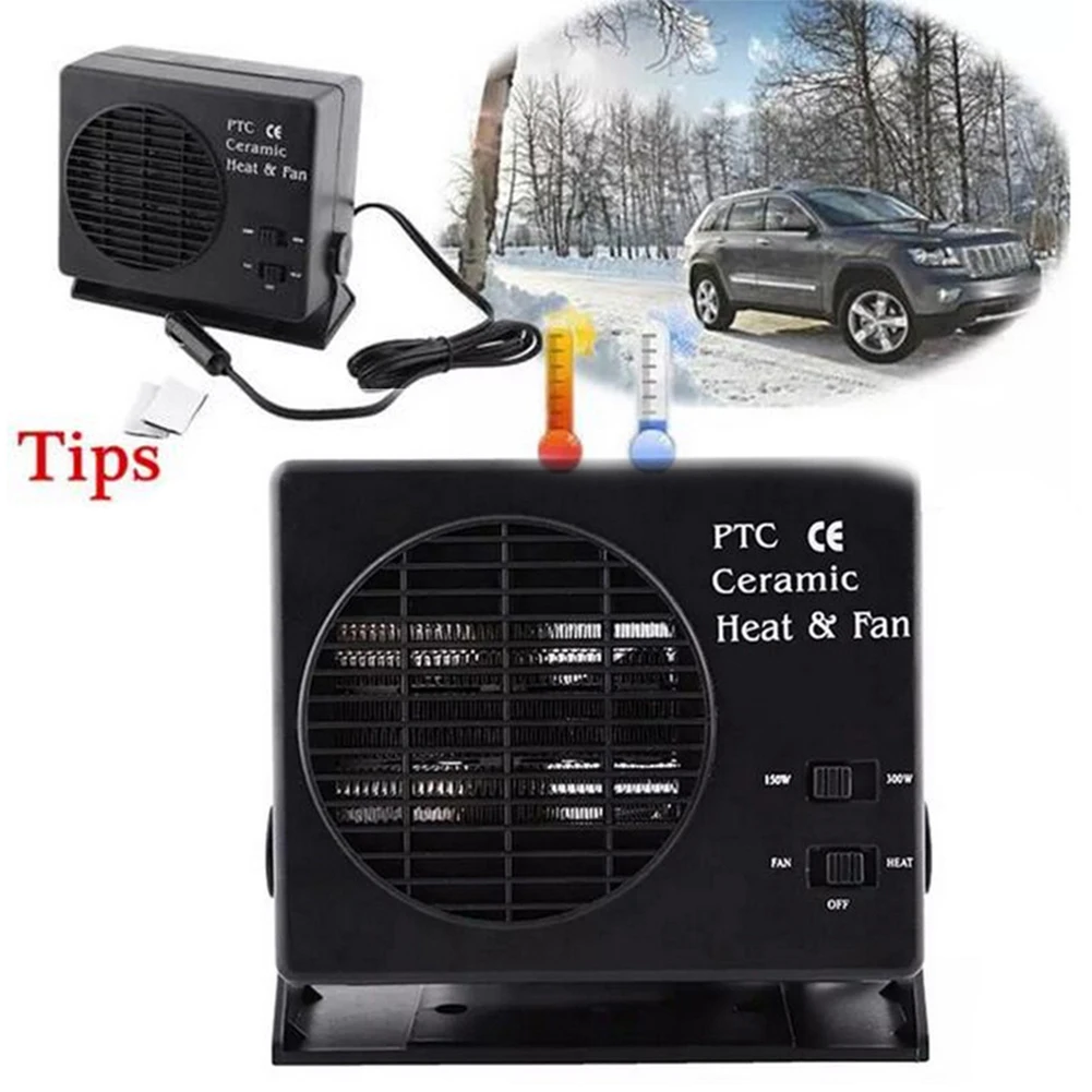 

150W/300W Car Heater Ceramic Auto Temperature Control DC 12V Fan Heater Defroster Demister Warmer Switch