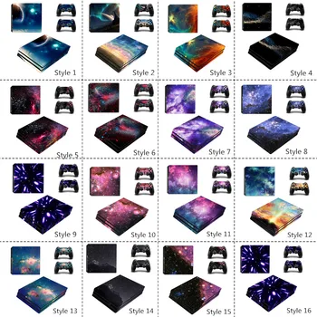 

Starry Sky Series Vinyl Limited Edition Game Decals Skin Sticker For PS4 PRO Console +2 Controller Protective Sticker